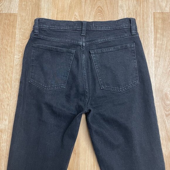 ABERCROMBIE & FITCH JEANS HIGH RISE FRONT SEAM SLIT SIZE 28 SKINNY BLACK GRUNGE - Picture 4 of 12